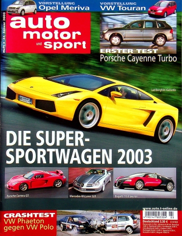 Deckblatt Auto Motor und Sport (03/2003)